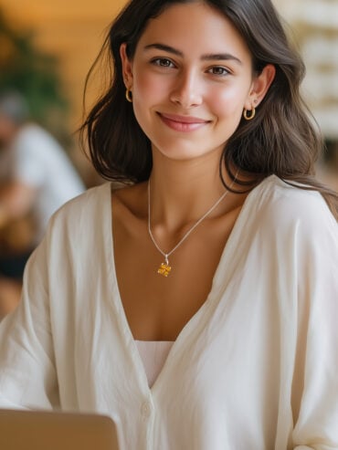 Collier Trèfle d'Ambre