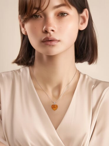 Collier Cœur d'Ambre