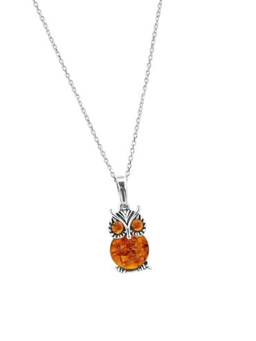 Collier Hibou d'Ambre