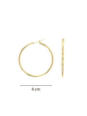 Créoles positano plaqué or 4cm de diamètre.