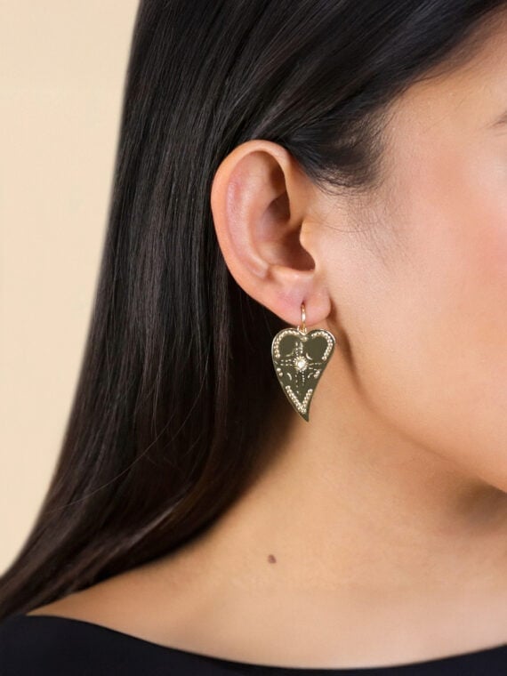 Boucles d'oreilles grand coeur Nora
