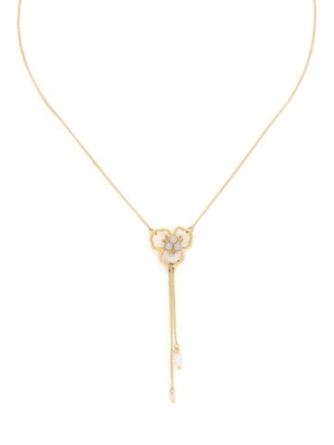 Collier fleur pampilles lisette nacre et doré à l'or fin