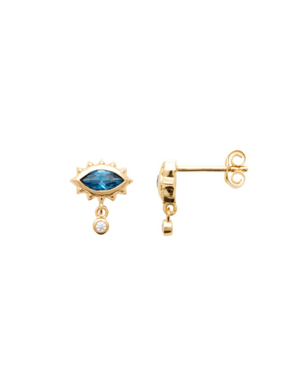 petites puces d'oreilles oeil bleu mataki