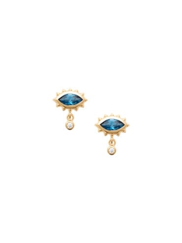 petites puces d'oreilles oeil bleu mataki