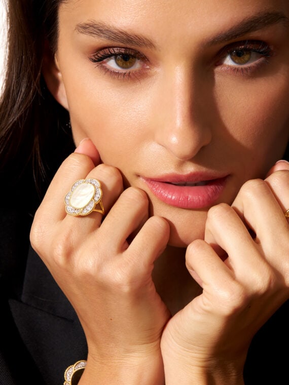 Bague Esmée nacre naturelle - Bijou fantaisie fleur