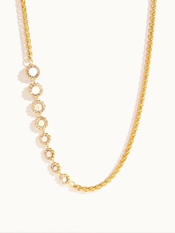 Collier rive d'or nacre