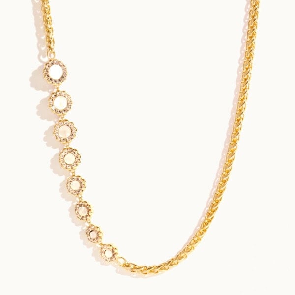 Collier rive d'or nacre