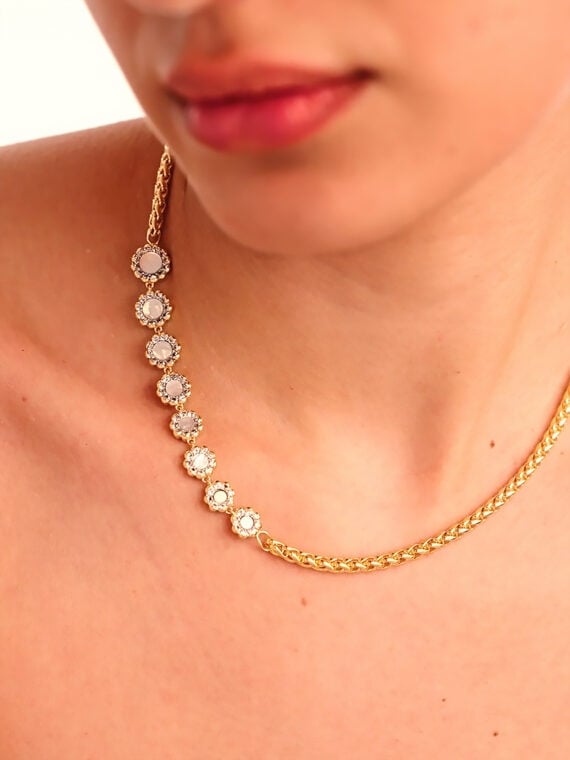 Collier rive d'or nacre - bijou femme