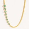Collier rive d'or turquoise doré à l'or fin