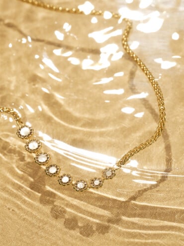 Collier asymétrique Rive d'or Nacre