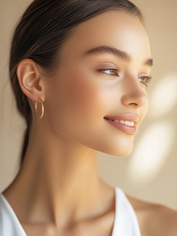 Créoles Syracuse 3cm boucles dorées lisses femme