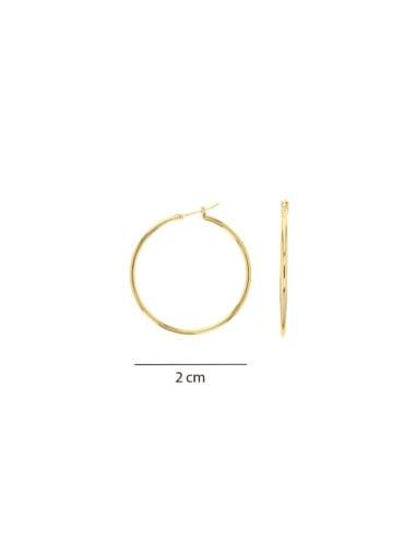 Créoles plaque or 2cm SIENNE
