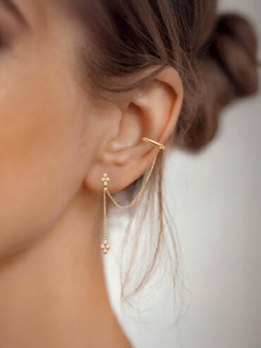 Mono boucle Biarritz en plaqué or