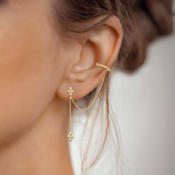 Mono boucle Biarritz en plaqué or