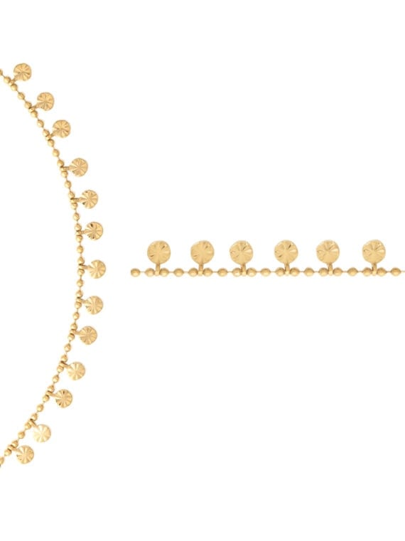 Collier pépite. bijou pampilles femme en plaqué or.