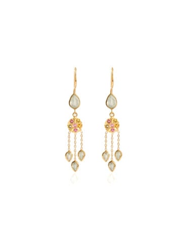 Boucles d'oreilles Gina chaînette cascade
