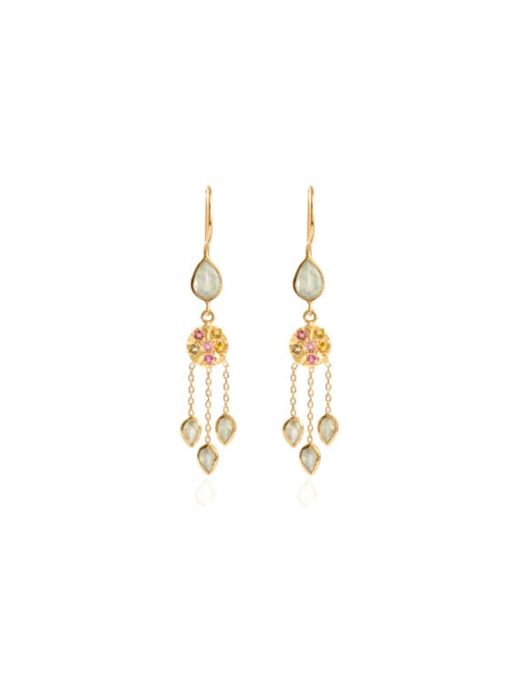Boucles d'oreilles Gina chaînette cascade