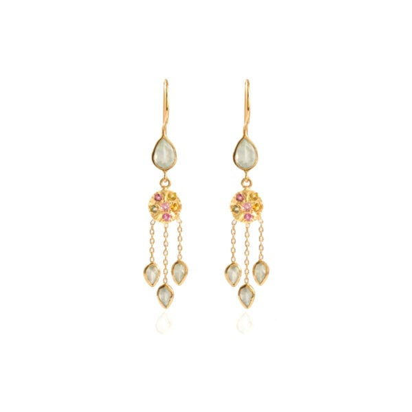 Boucles d'oreilles Gina chaînette cascade