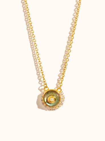 Collier coquillage labradorite soleil sauvage