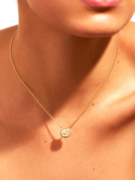 Collier coquillage nacre soleil sauvage