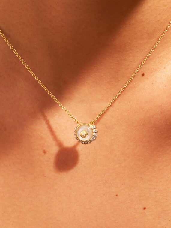 Collier coquillage nacre soleil sauvage