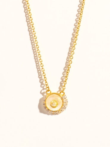 Collier coquillage nacre soleil sauvage