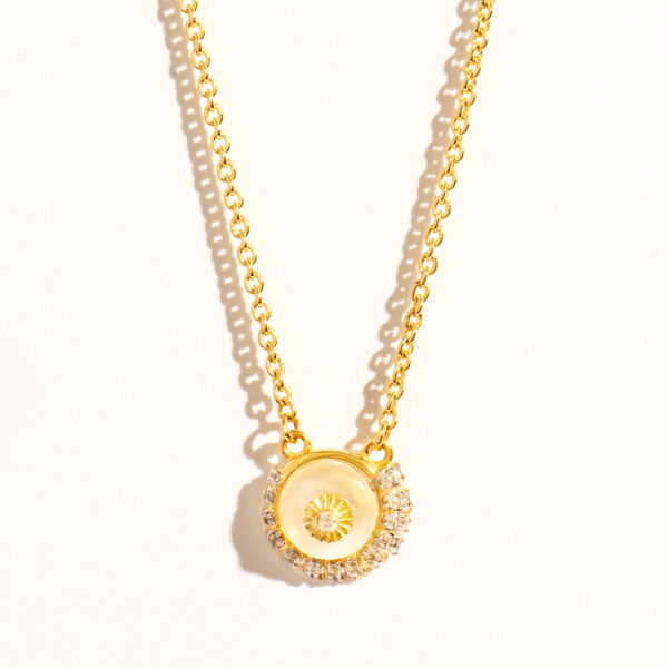 Collier coquillage nacre soleil sauvage