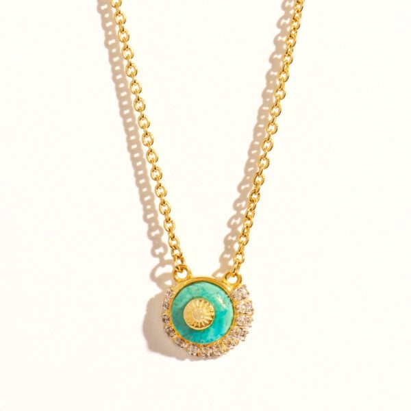 Collier coquillage turquoise soleil sauvage