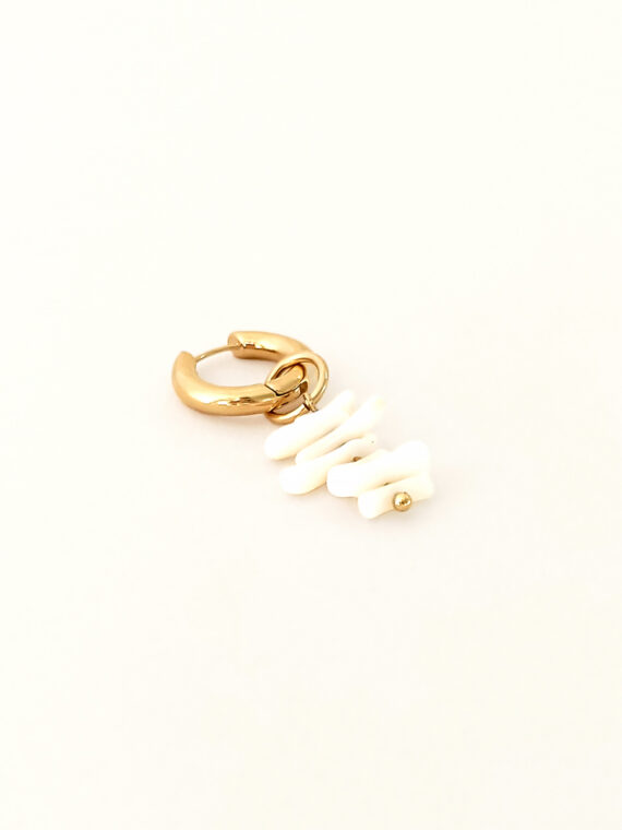 mono boucle corail blanc kim