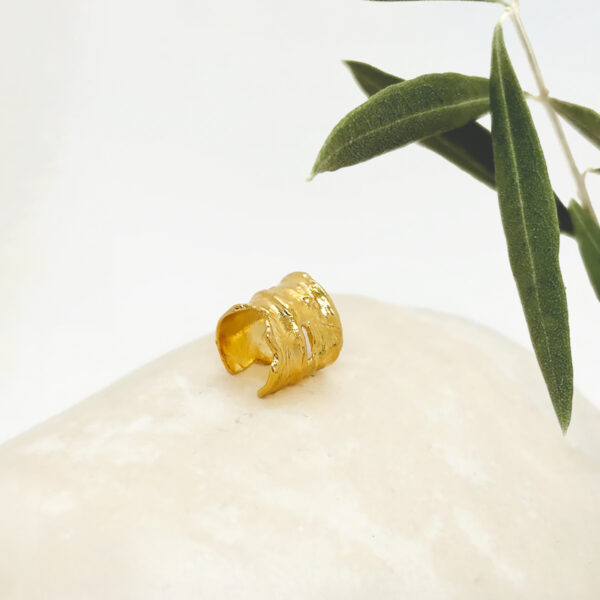 Bague d'oreille femme dorée élégante Chenea