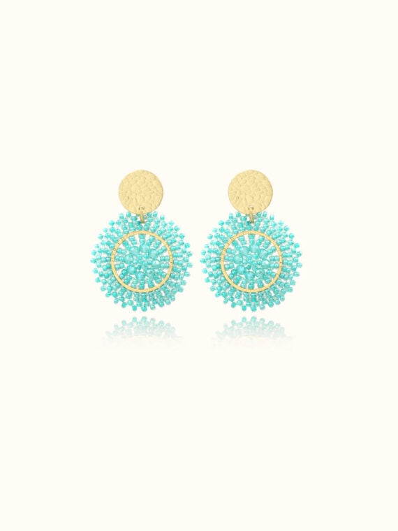 Boucles d'oreilles baby espagnola crystalline - bleu