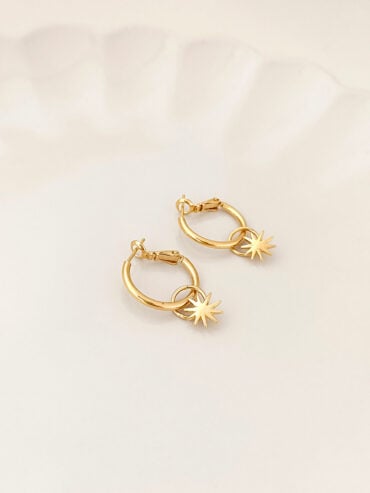 boucles d'oreilles créoles Etoiles sally