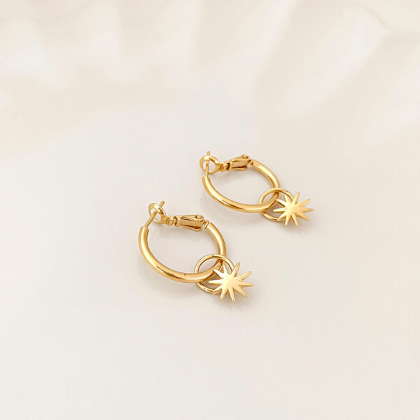 boucles d'oreilles créoles Etoiles sally