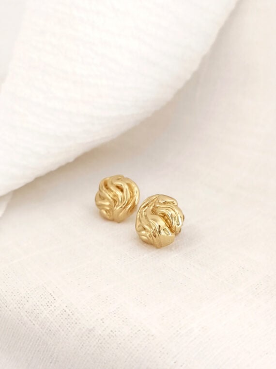 boucles d'oreilles beverly - puces d'oreilles dorées