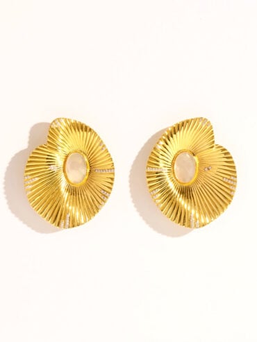 Boucles d'oreilles coquillage nacre soleil sauvage