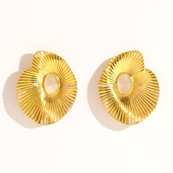Boucles d'oreilles coquillage nacre soleil sauvage
