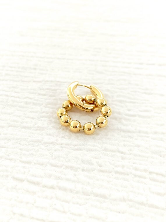 mono boucle bubble - petites boucles dorées