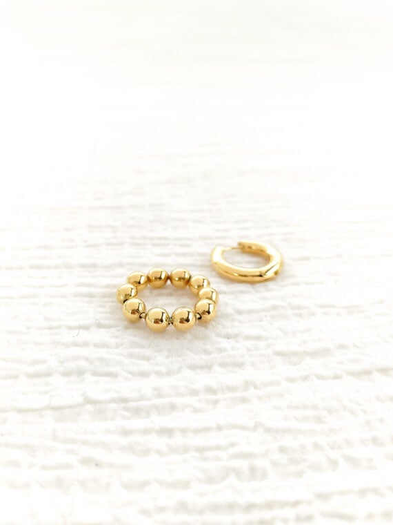 mono boucle bubble - petites boucles dorées