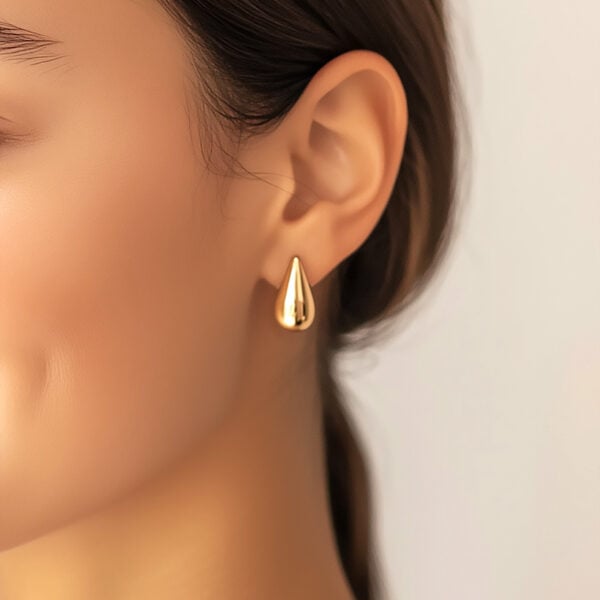 Boucles gouttes Eloïse plaque or femme zoom