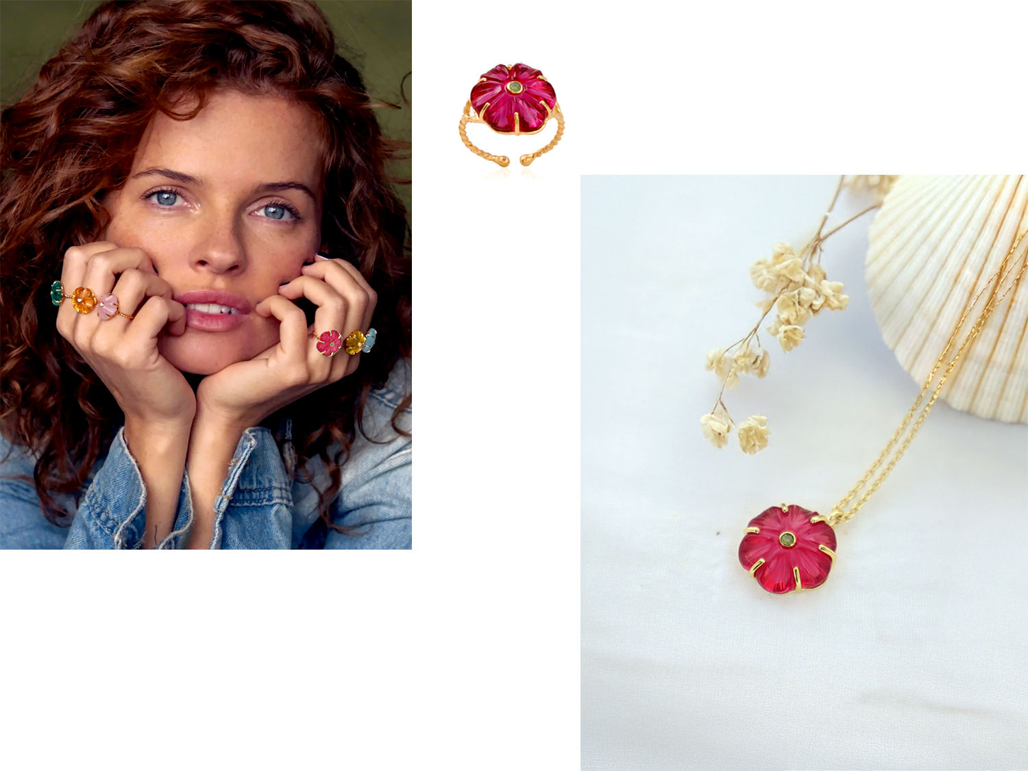 Collection de bijoux pour femme leticia ponti. Bagues, colliers... Chez Poisson Plume bijoux