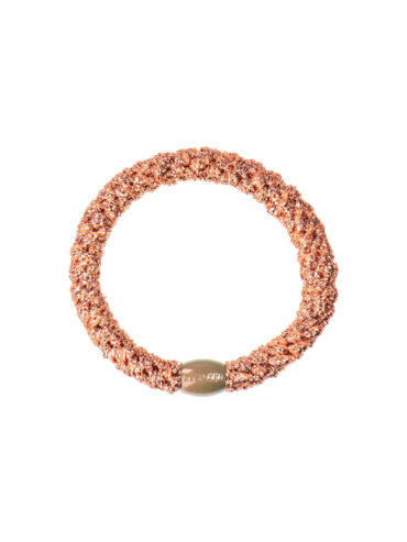 Elastique bracelet kknekki ambre rosé glitter - rose cuivré et paillettes