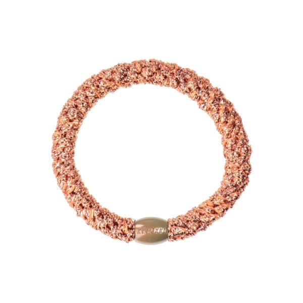 Elastique bracelet kknekki ambre rosé glitter - rose cuivré et paillettes