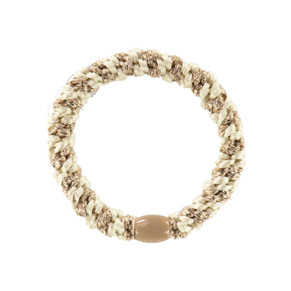 Elastique bracelet kknekki Beige Poudré Glitter - Beige et ivoire