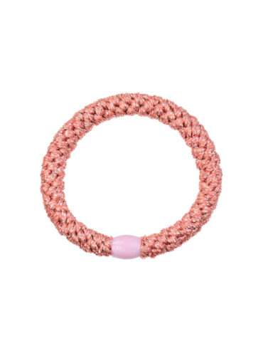 Elastique bracelet kknekki Coral glitter - rose cortail et paillettes