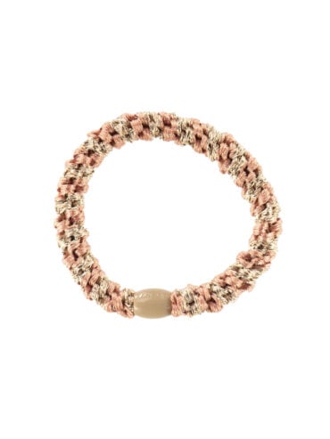 Elastique bracelet kknekki Rose doré glitter - rose et paillettes