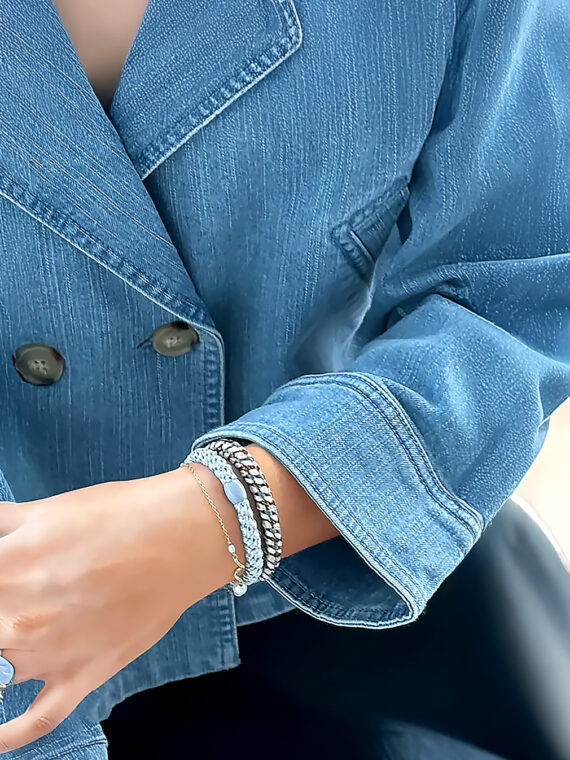 Elastique bracelet kknekki mix copper glitter - porté par une femme