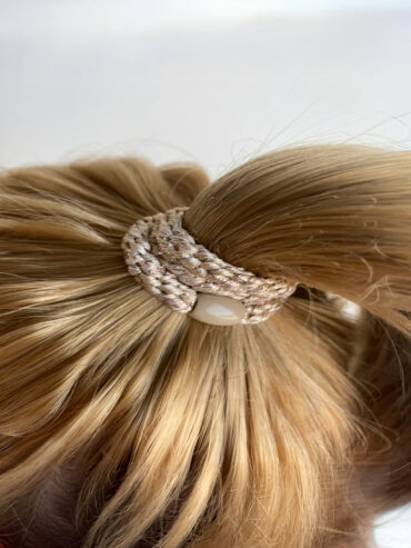 Elastique bracelet Kknekki Beige Glitter