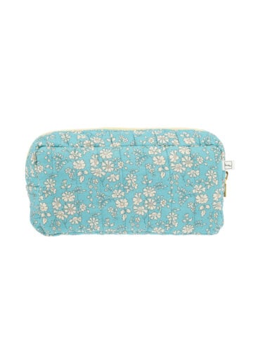 Pochette Flora Bleu Azur - Coton Liberty fleuri