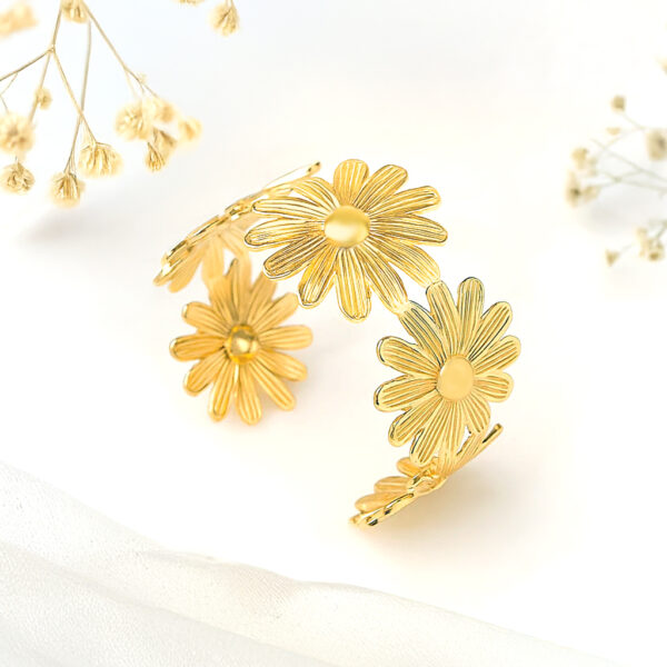 Jonc fleur astra marguerite doré