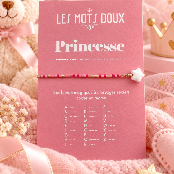 Bracelet enfant Princesse - rose